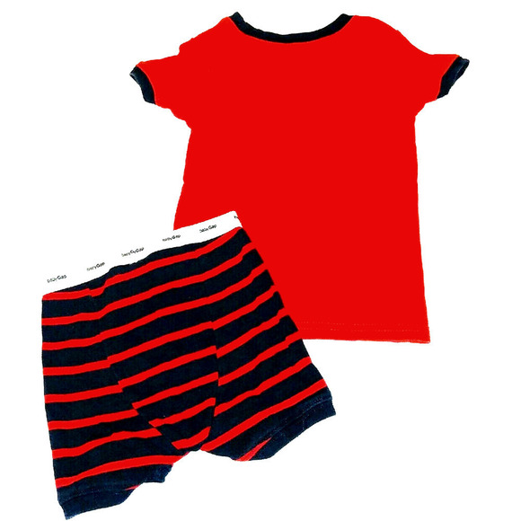 Gap 12-18 Months Firetruck Short Pajamas Red 12-18m - Picture 2 of 3